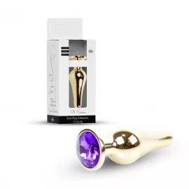 Анальна пробка – Jewellery Gold Long Plug Purple - 1