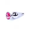 Анальная пробка – Jewellery Silver Long Plug Pink