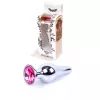 Анальная пробка – Jewellery Silver Long Plug Pink
