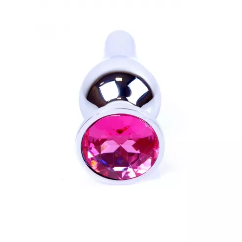 Анальная пробка – Jewellery Silver Long Plug Pink