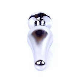 Анальна пробка – Jewellery Silver Long Plug Light Blue - 9