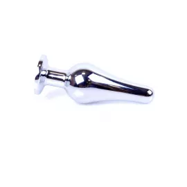 Анальна пробка – Jewellery Silver Long Plug Light Blue - 5