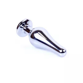 Анальна пробка – Jewellery Silver Long Plug Light Blue - 4