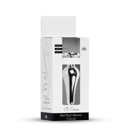 Анальна пробка – Jewellery Silver Long Plug Light Blue