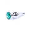 Анальна пробка - Jewellery Silver BUTT PLUG-Green
