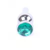 Анальна пробка - Jewellery Silver BUTT PLUG-Green