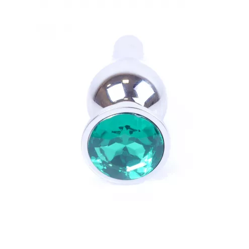 Анальна пробка - Jewellery Silver BUTT PLUG-Green