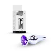 Анальная пробка – Jewellery Silver Long Plug Purple