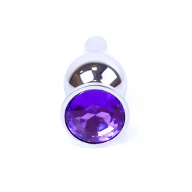Анальная пробка – Jewellery Silver Long Plug Purple - 9