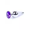 Анальная пробка – Jewellery Silver Long Plug Purple