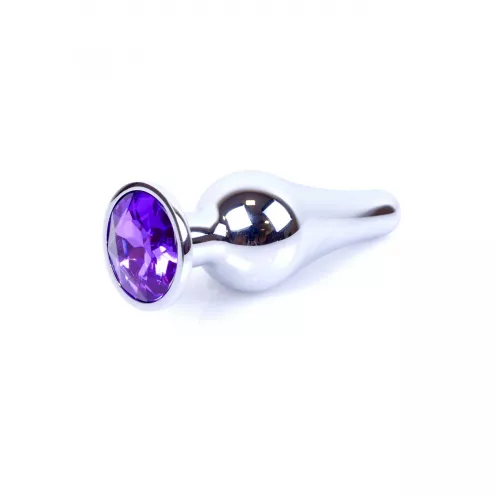 Анальная пробка – Jewellery Silver Long Plug Purple