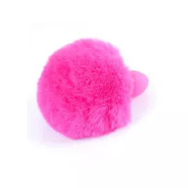 Анальна пробка - Bunny Tail Silicone Pink Plug Pink - 8