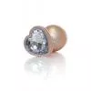 Анальна пробка – Jewellery Pearl Gold Heart Plug Clear L