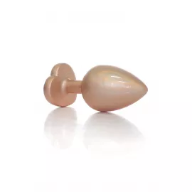 Анальна пробка – Jewellery Pearl Gold Heart Plug Clear L - 4