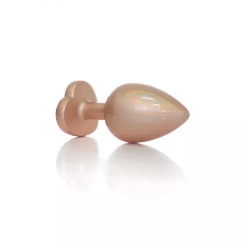 Анальна пробка – Jewellery Pearl Gold Heart Plug Clear L