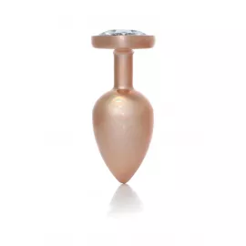Анальна пробка – Jewellery Pearl Gold Heart Plug Clear L - 3