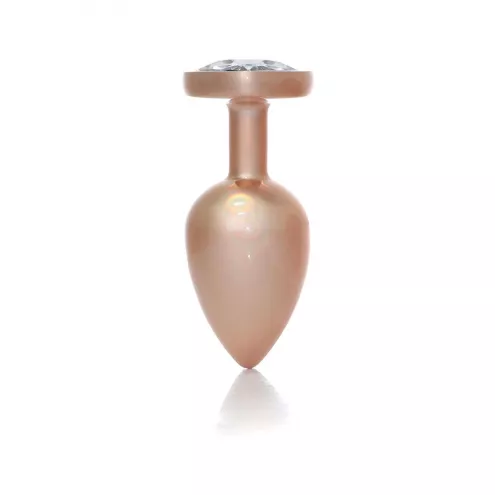 Анальна пробка – Jewellery Pearl Gold Heart Plug Clear L