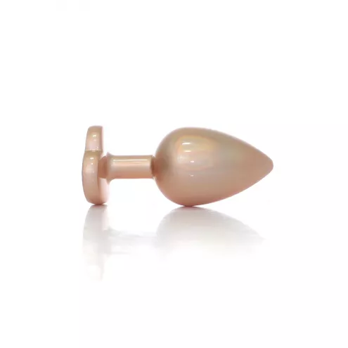 Анальна пробка – Jewellery Pearl Gold Heart Plug Clear L