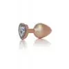 Анальна пробка – Jewellery Pearl Gold Heart Plug Clear L