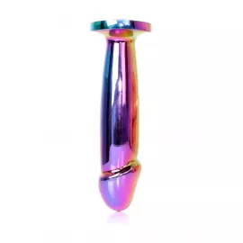 Анальная пробка – Jewellery Multicolour Penis Plug Clear M - 3