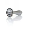 Анальная пробка – Jewellery Silver Plug Clear S