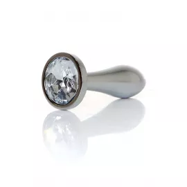 Анальная пробка – Jewellery Silver Plug Clear S - 9