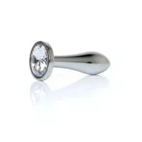 Анальная пробка – Jewellery Silver Plug Clear S