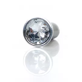 Анальная пробка – Jewellery Silver Plug Clear S - 8