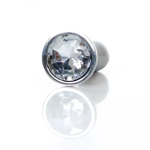 Анальная пробка – Jewellery Silver Plug Clear S