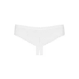 Стринги Obsessive Alabastra otwarte (Белый, L/XL) - 6