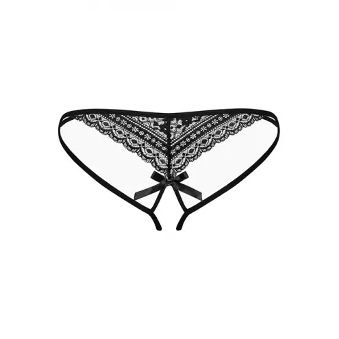 Стринги Obsessive Picantina otwarte (Черный, L/XL)