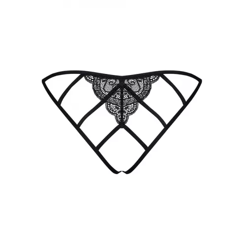 Трусики Obsessive Miamor otwarte (Черный, L/XL)