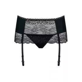 Пояс со стрингами Obsessive Miamor (Черный, S/M) - 5