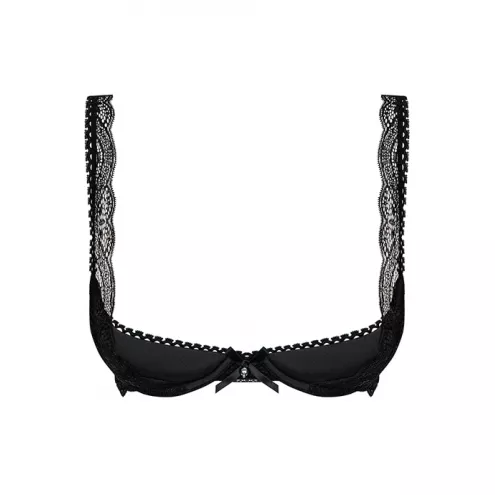Бюстгальтер відкритий Obsessive Miamor (Чорний, L/XL)