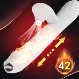 Вібратор для подвійної стимуляції Silicone Vibrator, БІЛИЙ - 3