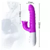 Вибратор для двойной стимуляции Silicon, Vibrator 7 Function and Heating Mode, PURPLE