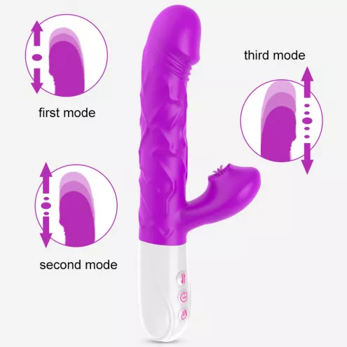 Вибромассажер SiliconeTongue Vibrator, USB 10 Function