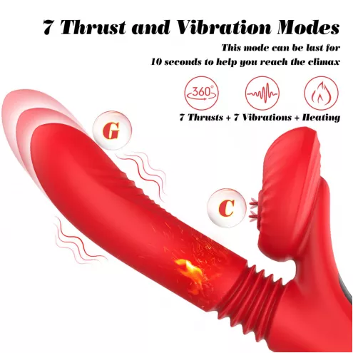 Вибратор для двойной стимуляции Silicone Vibrator 7 Powerful Modes