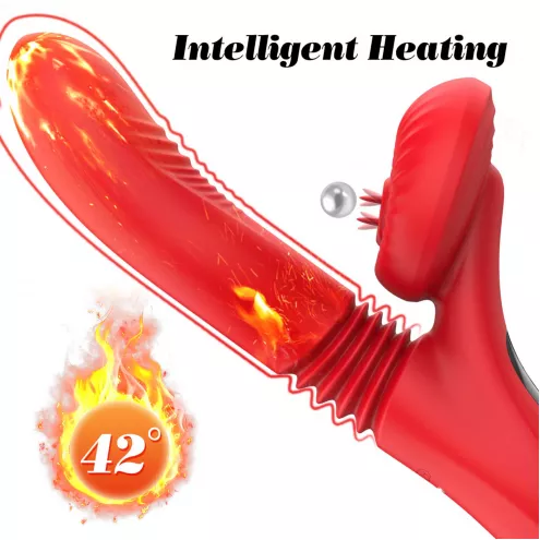 Вибратор для двойной стимуляции Silicone Vibrator 7 Powerful Modes