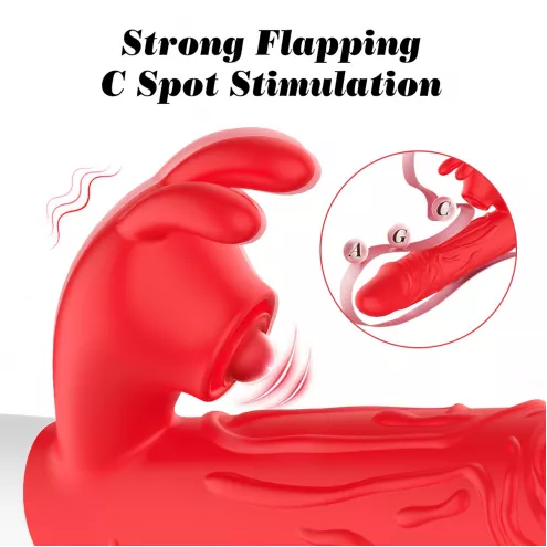 Вибратор B-Series Silicone Vibrator, силиконовый, 10 thrusting and7 Flapping