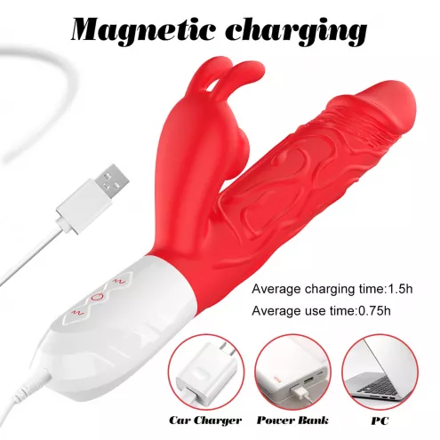 Вибратор B-Series Silicone Vibrator, силиконовый, 10 thrusting and7 Flapping
