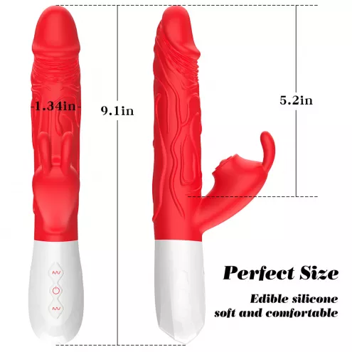 Вибратор B-Series Silicone Vibrator, силиконовый, 10 thrusting and7 Flapping