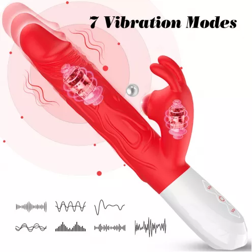 Вибратор B-Series Silicone Vibrator, силиконовый, 10 thrusting and7 Flapping