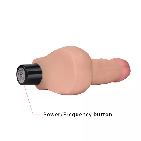Реалистичный вибратор - Real Softee Vibrator With Balls 8