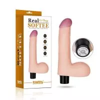 Реалистичный вибратор - Real Softee Vibrator With Balls 8