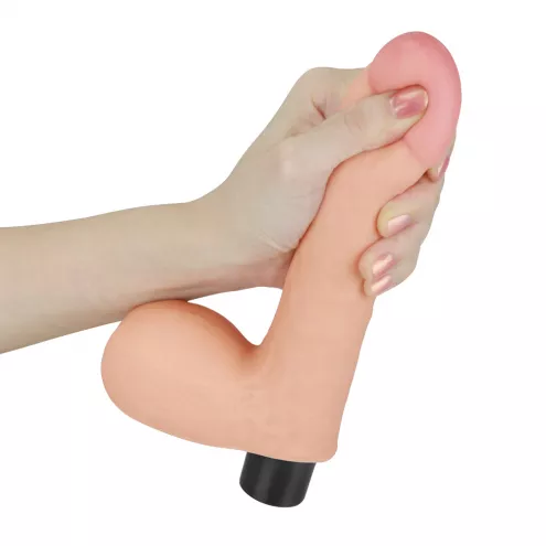 Реалистичный вибратор - Real Softee Vibrator With Balls 8