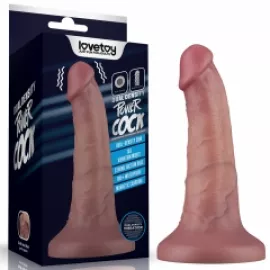 Реалистичный вибратор - Vibrating Dual Density Power Cock 6 - 1