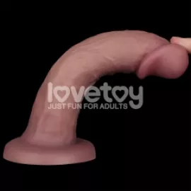 Реалистичный вибратор - Vibrating Dual Density Power Cock 8 - 3