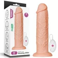 Реалістичний вібратор - King-Sized Realistic Long Vibrating Dildo 11 Flesh