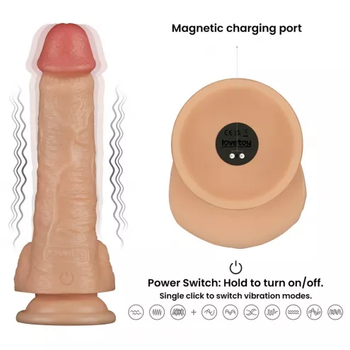Реалистичный вибратор - Vibrating Power Basics Cock 8